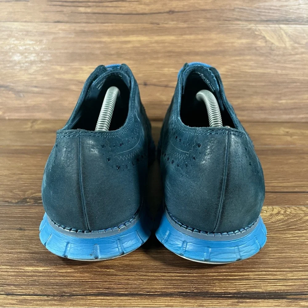 COLE HAAN ZeroGrand Blue Suede Wingtips Dress Shoes Men’s Size 11 Oxford Sneaker